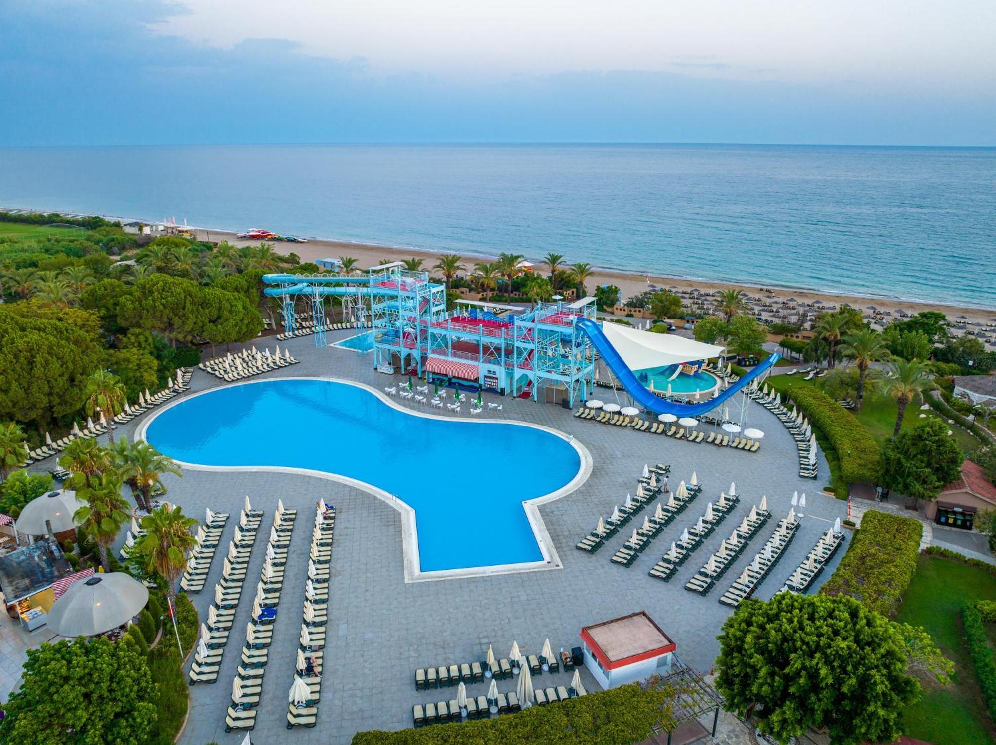 Asteria Family Resort Belek Antalya Exteriör bild Aerial view of the water park