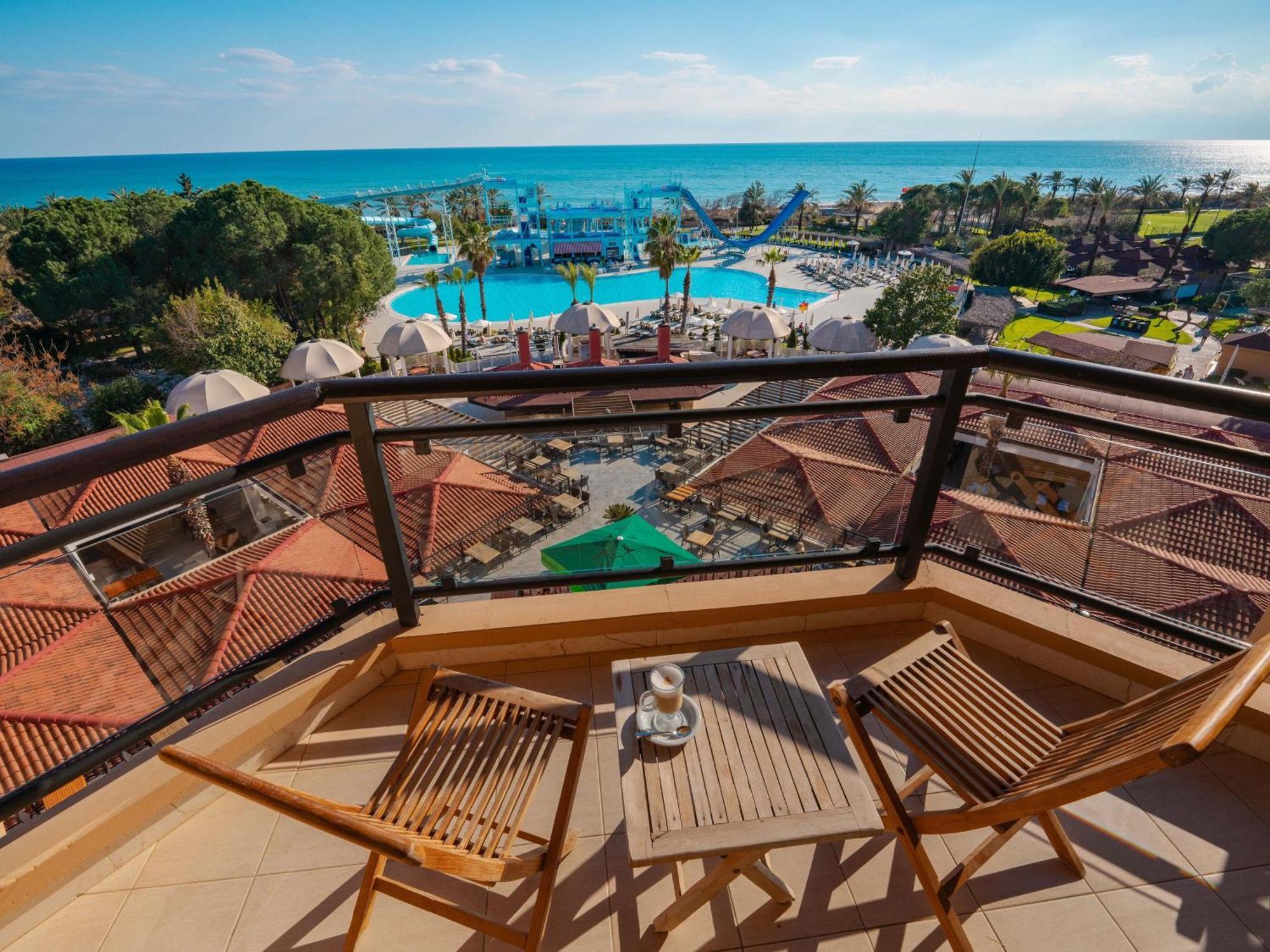 Asteria Family Resort Belek Antalya Exteriör bild View from the balcony of a hotel room